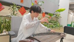 Guzheng playing at lecture reception